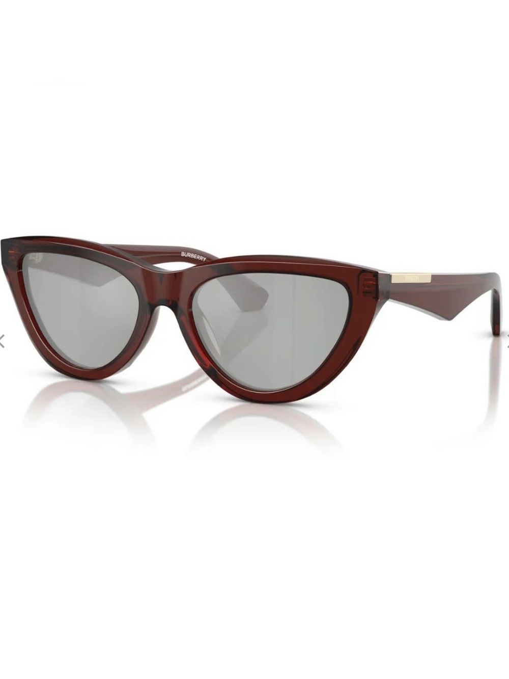 NEW Burberry 0BE4436U Brown Frame Sunglasses with Silver Mirrored Lenses - Picture 9 of 9